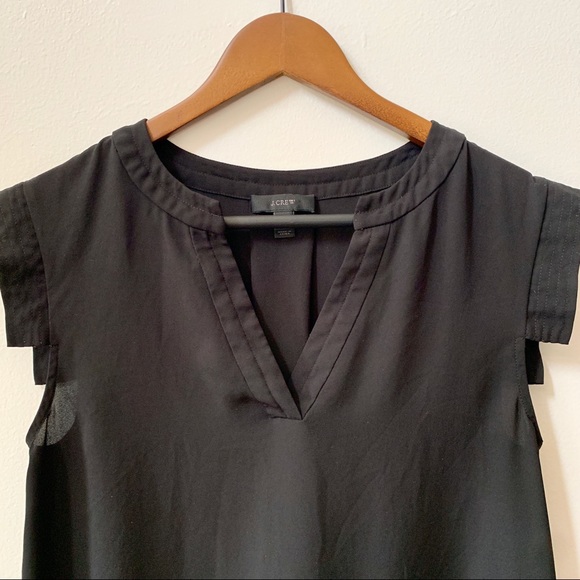 J. Crew Black Flutter-Sleeve Top - Picture 4 of 6